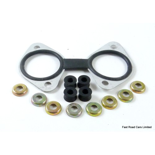 WEBER DCOE BONDED PLATE & MOUNTING RUBBERS & CUPS SINGLE CARB/CARBURETTOR