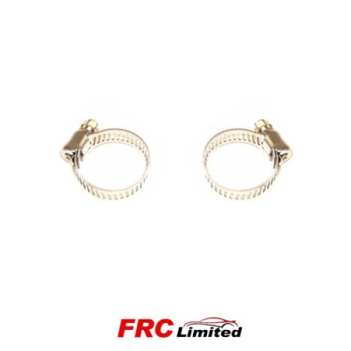 2 x Petrol Pipe Hose Clips - Stainless Steel - 11mm/25mm OD
