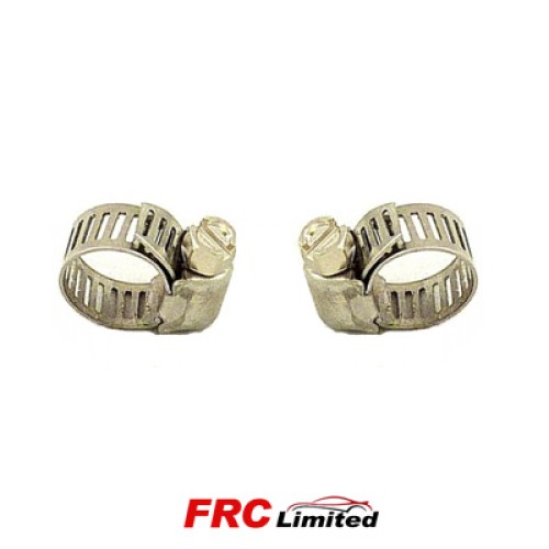 2 x Petrol Pipe Hose Clips - Stainless Steel 6mm & 8mm