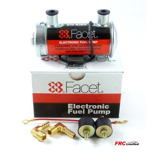 FACET RED TOP GOLD-FLO FUEL PUMP GENUINE WITH 8mm UNIONS AND FITTING KIT