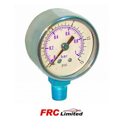Fuel Pressure Gauge Carburettor use - up to 15 Psi